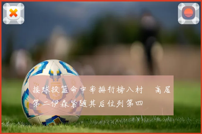 接球投篮命中率排行榜八村塁高居第二伊森紧随其后位列第四