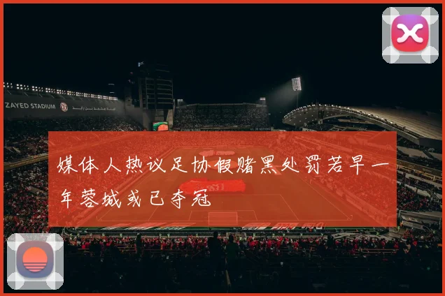媒体人热议足协假赌黑处罚若早一年蓉城或已夺冠